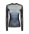 Jean Paul Gaultier Ong Sleeve Top In Black