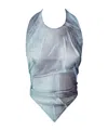 Jean Paul Gaultier Tie-back Abstract Print Top In Blue
