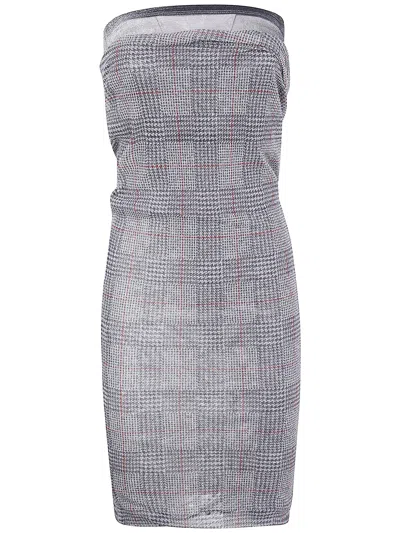 JEAN PAUL GAULTIER JEAN PAUL GAULTIER MESH SKIRT DOUBLE LAYER PRINTED "BODY SHADOW" AND "PRINCE OF WALES"