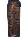 Jean Paul Gaultier Animal Print High Waist Sheer Overlay Skirt In Brown