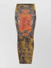 Jean Paul Gaultier Medallion-print Mesh Maxi Skirt