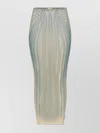 Jean Paul Gaultier Mesh Spiral Long Skirt In Grey