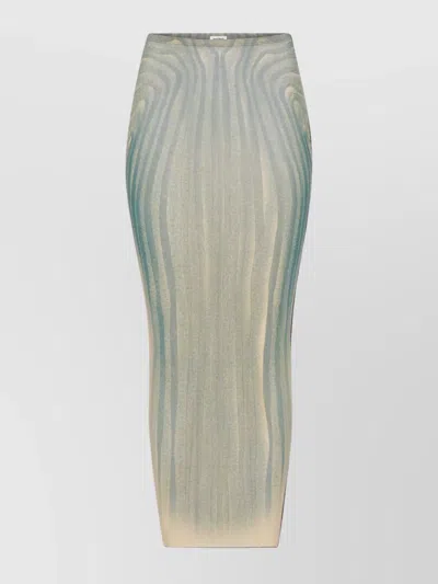 JEAN PAUL GAULTIER MESH SPIRAL LONG SKIRT