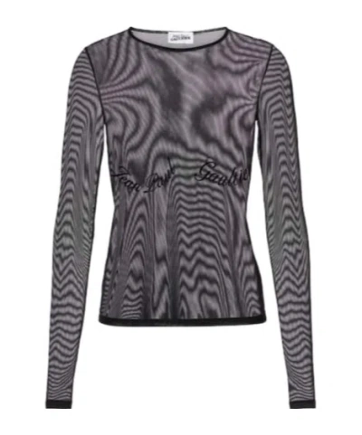 Jean Paul Gaultier Mesh T-shirt In Black