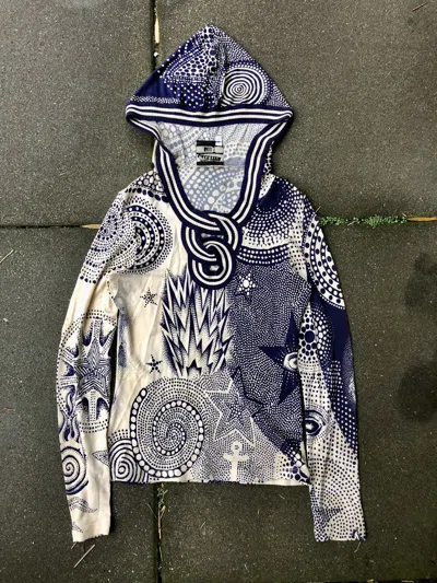 Pre-owned Jean Paul Gaultier Mesh Tattoo Hoodie In Sand