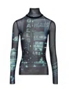 Jean Paul Gaultier Tulle Turtleneck Top