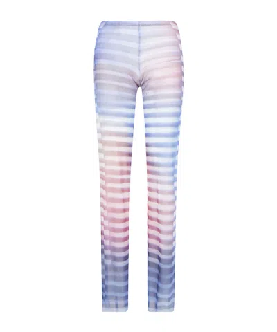 Jean Paul Gaultier Mesh Trouser Printed 'air' In White