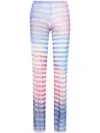 Jean Paul Gaultier Mesh Trouser Printed "air" In Multi