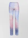 Jean Paul Gaultier Mesh Trouser Printed "air" In Multi