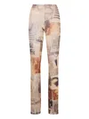 Jean Paul Gaultier Newspaper-print Leggings In Neutral