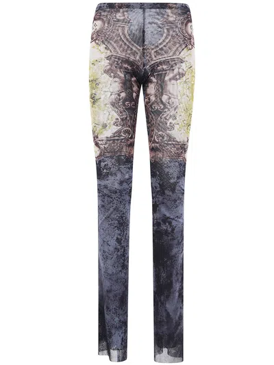 Jean Paul Gaultier Mesh Trouser Printed "médaillon" Clothing In Blue