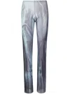 Jean Paul Gaultier Mesh Trouser Printed "water" Clothing In Gray