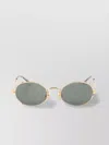 Jean Paul Gaultier Metal Round Frame Sunglasses With Cut-out Detail In Gold