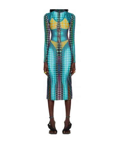 Jean Paul Gaultier Midi Dress In Multi