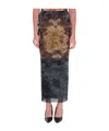 Jean Paul Gaultier Midi Skirt In Black