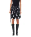 Jean Paul Gaultier Plaid-check Mini Skirt In Black