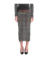 Jean Paul Gaultier Body Shadow And Prince Of Wales Skirt In Gray