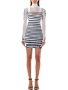 Jean Paul Gaultier Double Layer Mini Dress With Marinière Print