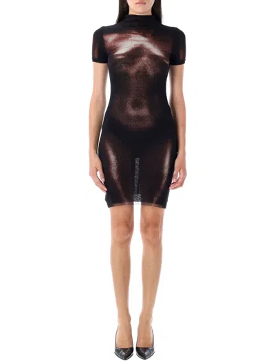 Jean Paul Gaultier Mini Dress Mesh Body Dust In Multi