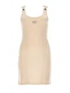 Jean Paul Gaultier Womens Nude Ribbed Sleeveless Cotton-jersey Mini Dress In Brown
