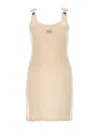Jean Paul Gaultier Womens Nude Ribbed Sleeveless Cotton-jersey Mini Dress In Brown
