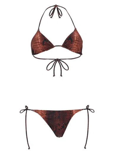 Jean Paul Gaultier Mini Multicolour Swimwear In Brown