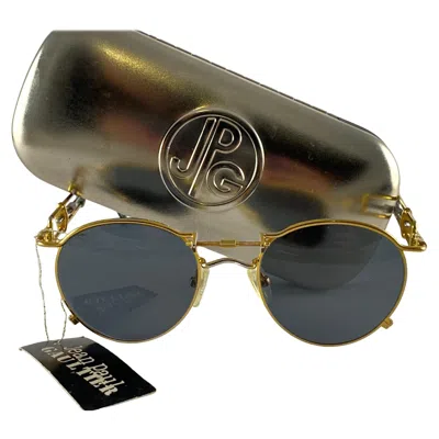 Pre-owned Jean Paul Gaultier Mint Vintage  56 0174 Gold & Silver 1990's Sunglasses Japan In Black
