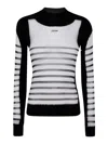 Jean Paul Gaultier Printed 'mariniere' Knit Pullover In White
