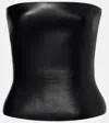 Jean Paul Gaultier Molded Leather Corset Top In Black