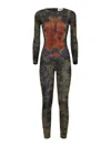 Jean Paul Gaultier Graphic Print Full-length Dress With Long Sleeves