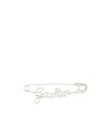 Jean Paul Gaultier Monogram Safety-pin Earring In White