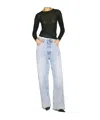 Jean Paul Gaultier Morphing Pinstripe Semi-sheer Top In White