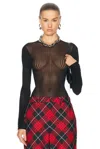Jean Paul Gaultier Woman Black Tops In Black