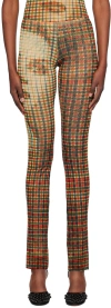 JEAN PAUL GAULTIER MULTICOLOR CHECK LOUNGE PANTS