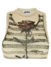 Jean Paul Gaultier Mesh Crew Neck Sleeveless Top