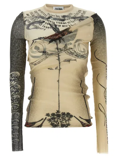 Jean Paul Gaultier Multicolor Double Layer Tulle Top