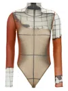 Jean Paul Gaultier Printed Bodysuit In Multi