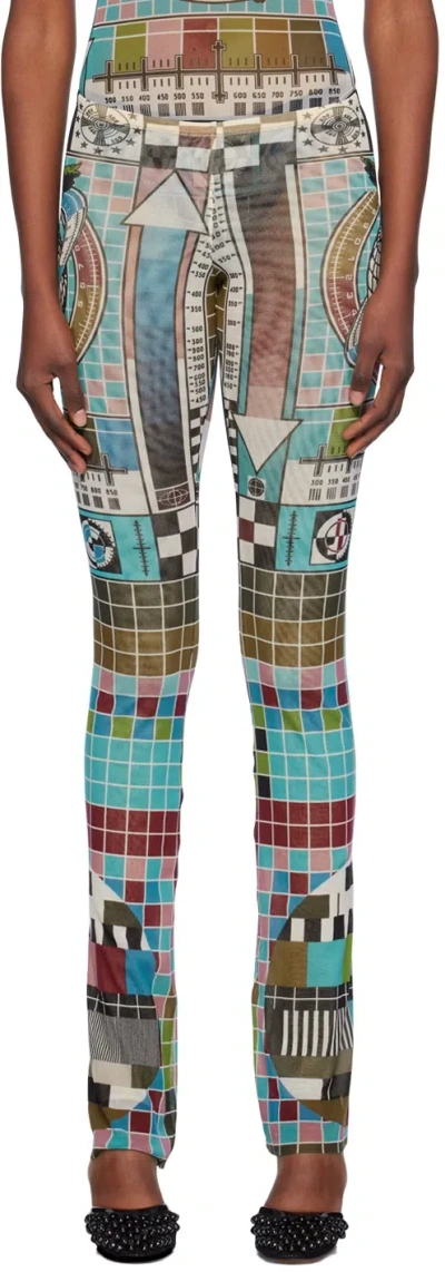 Jean Paul Gaultier Multicolor Printed Casual Pants