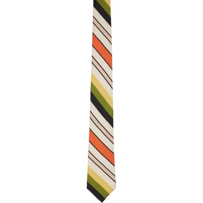 Jean Paul Gaultier Multicolor Striped Tie In 90-multicolor