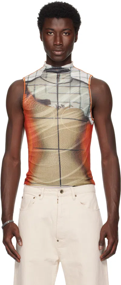 Jean Paul Gaultier Multicolor 'the Fire' Tank Top