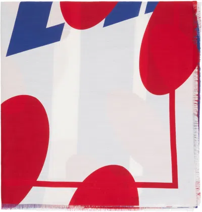 Jean Paul Gaultier Multicolor 'the Junior Polka-dot' Cover-up Scarf In White