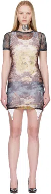 Jean Paul Gaultier Multicolor 'the Short Médaillon' Minidress