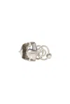 Jean Paul Gaultier Multiple Rings Ear Cuff In Silver