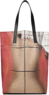 Jean Paul Gaultier Mutlicolor Coated Canvas Printed Fire Tote In Multi