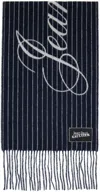 Jean Paul Gaultier Navy & Off-white 'the Striped' Scarf In 5901-navy/white