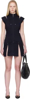 Jean Paul Gaultier Navy 'the Short Denim Slit' Minidress