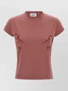 Jean Paul Gaultier Needles Signature Embroidered Graphic Crew T Shirt In Pink