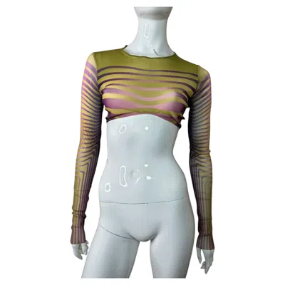 Pre-owned Jean Paul Gaultier New  Crop Top In Gray