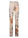 Jean Paul Gaultier Newspaper-print Leggings In Neutral