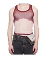 Jean Paul Gaultier Number-print Mesh Tank Top
